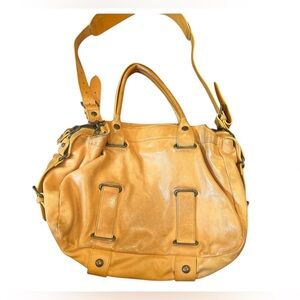 Theory bag  350 retail mustard  yellow Multiple pockets HOST PICK